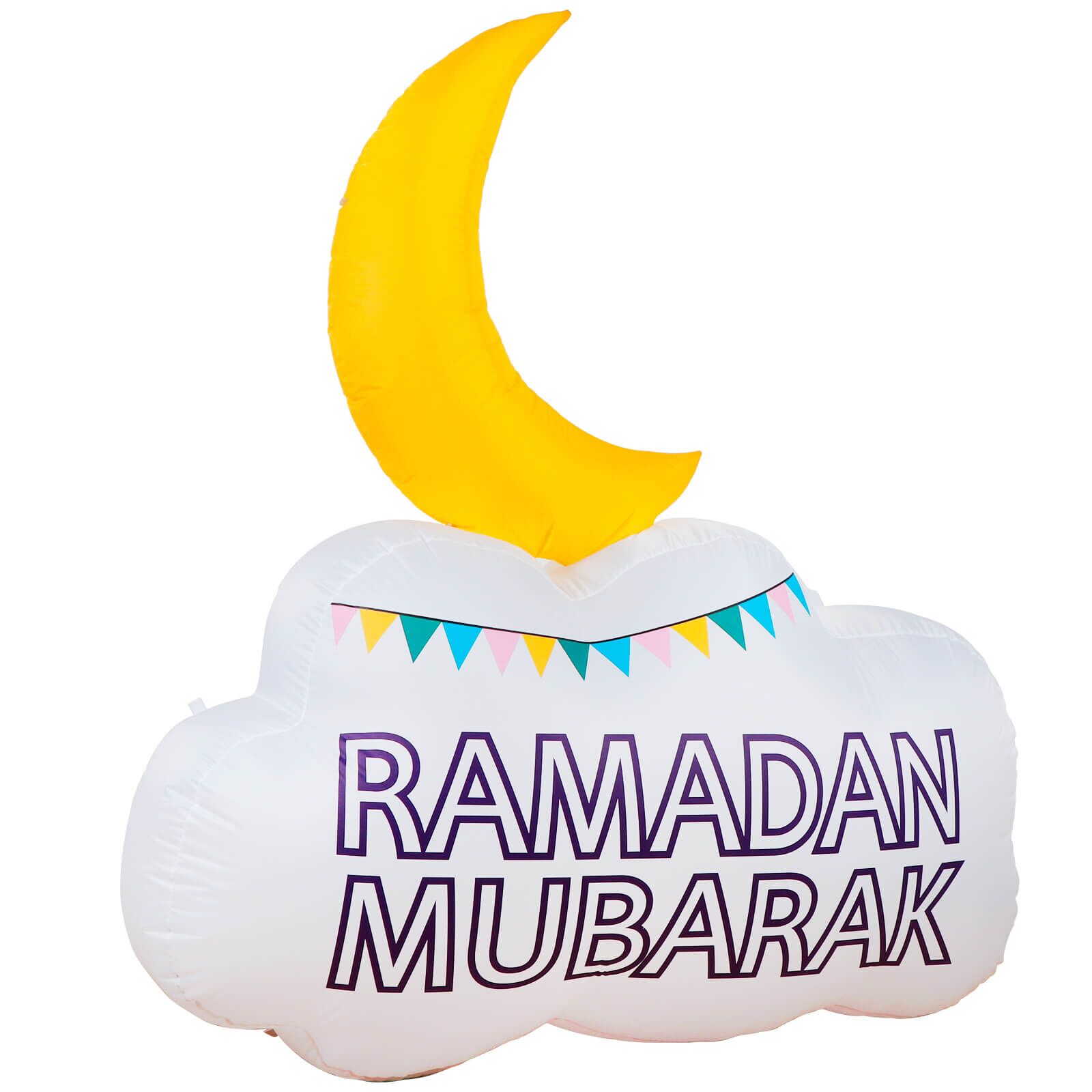 Reversible Ramadan/Eid Crescent Moon Inflatable with LED lights EID Decor for Masjid and Muslim Home - Image 1