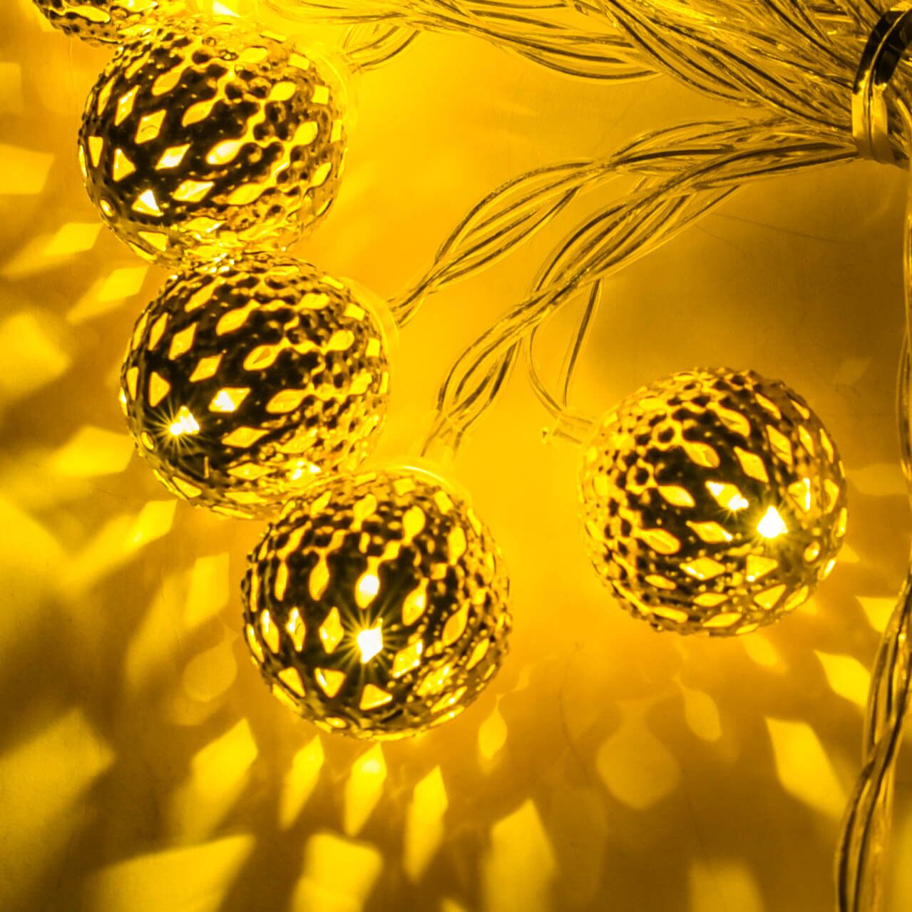 Ball 15 ft Premium 20 LED String Moon Star Eid Ramadan Decoration Night Light with Remote - Image 1